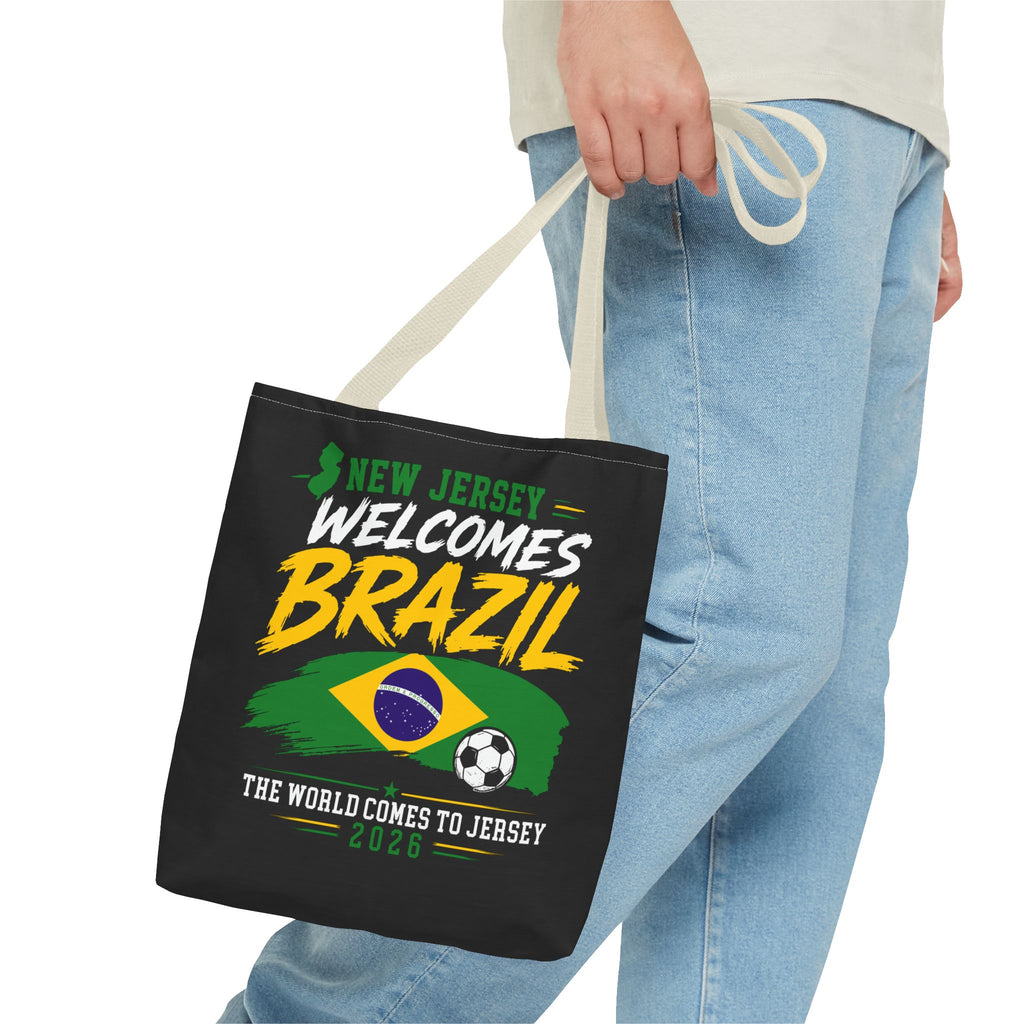 New Jersey Welcomes Brazil Tote Bag — World Cup 2026 Soccer Fan Tote