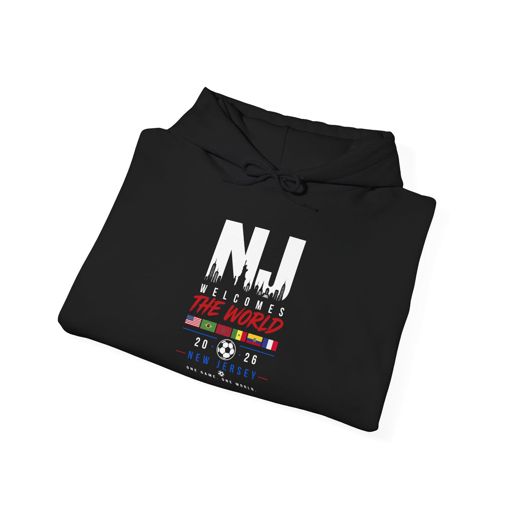 NJ Welcomes The World Hoodie – New Jersey Pride Travel Souvenir Sweatshirt