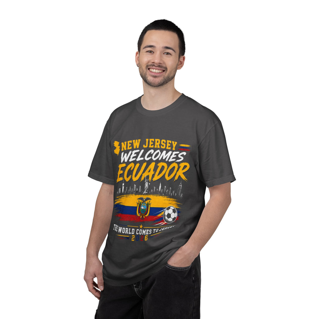New Jersey Welcomes Ecuador T-shirt | Ecuador Flag Soccer 2026