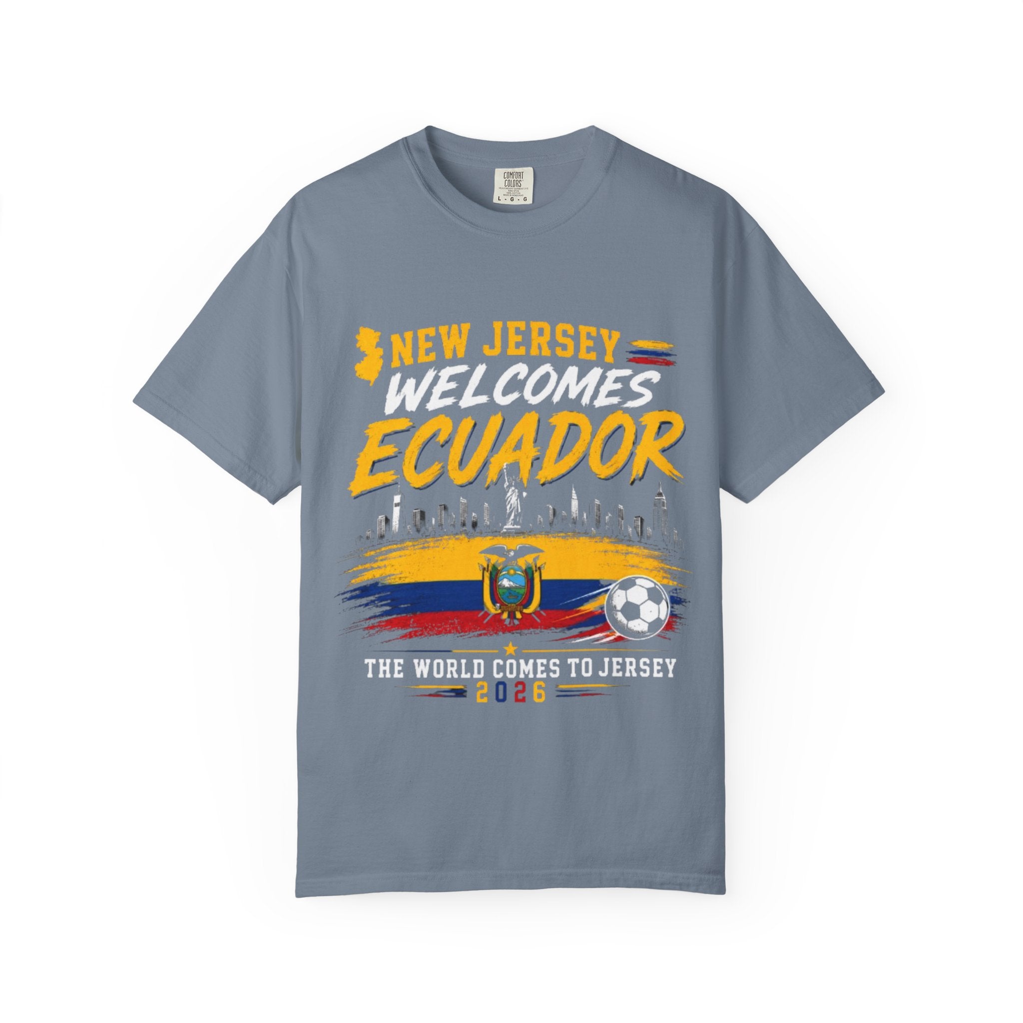 New Jersey Welcomes Ecuador T-shirt | Ecuador Flag Soccer 2026