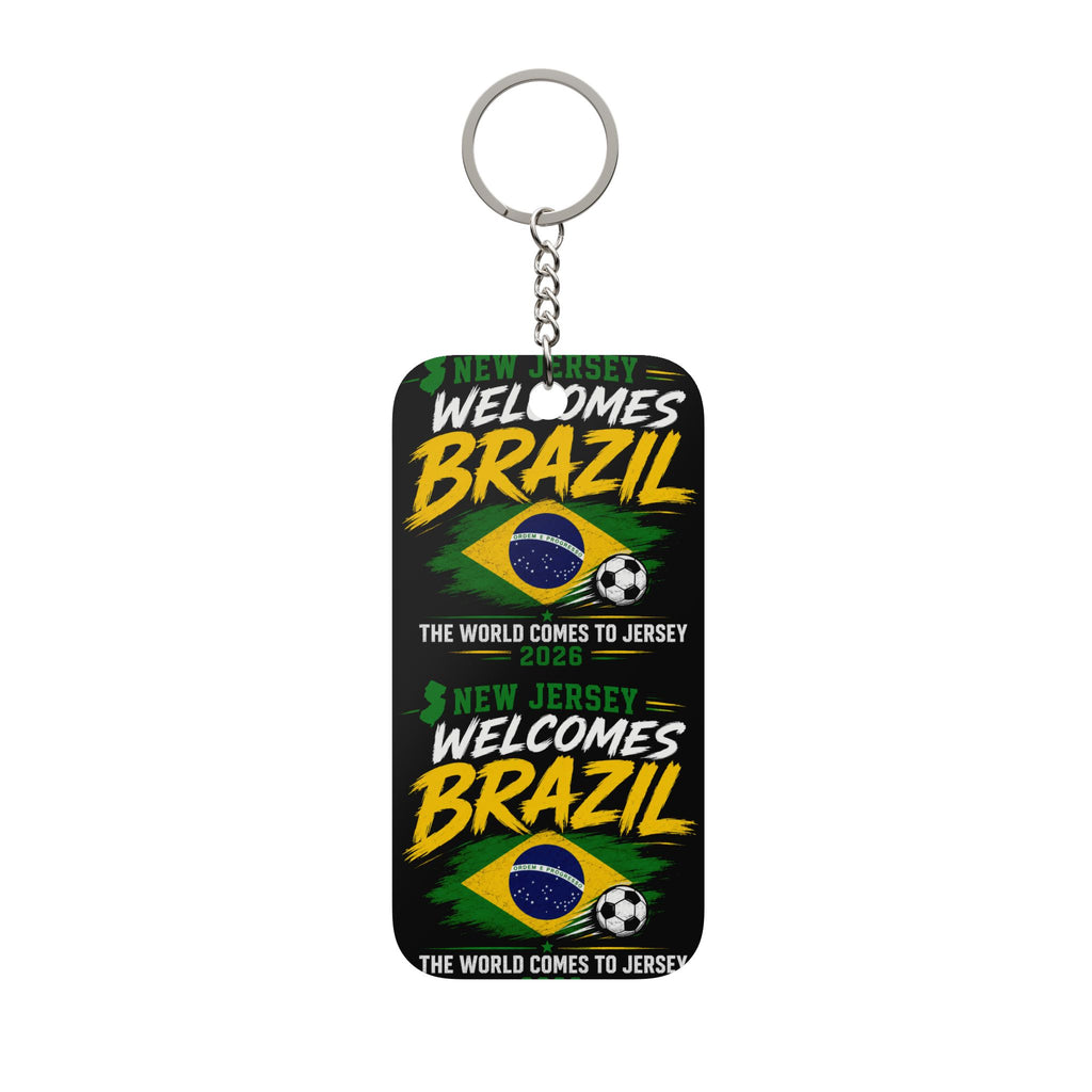 Brazil Soccer Keychain - Double-Sided New Jersey Welcomes Brazil 2026 Fan Charm