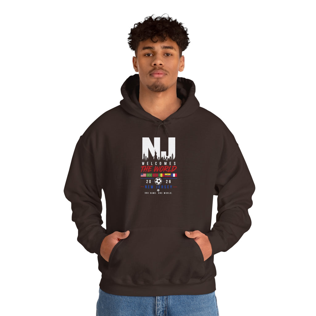 NJ Welcomes The World Hoodie – New Jersey Pride Travel Souvenir Sweatshirt