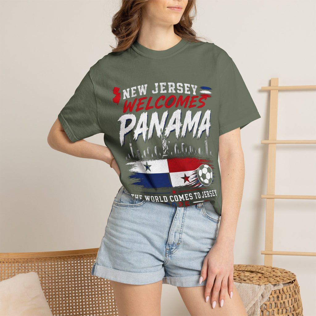 New Jersey Welcomes Panama T-shirt | Panama Flag Soccer Design