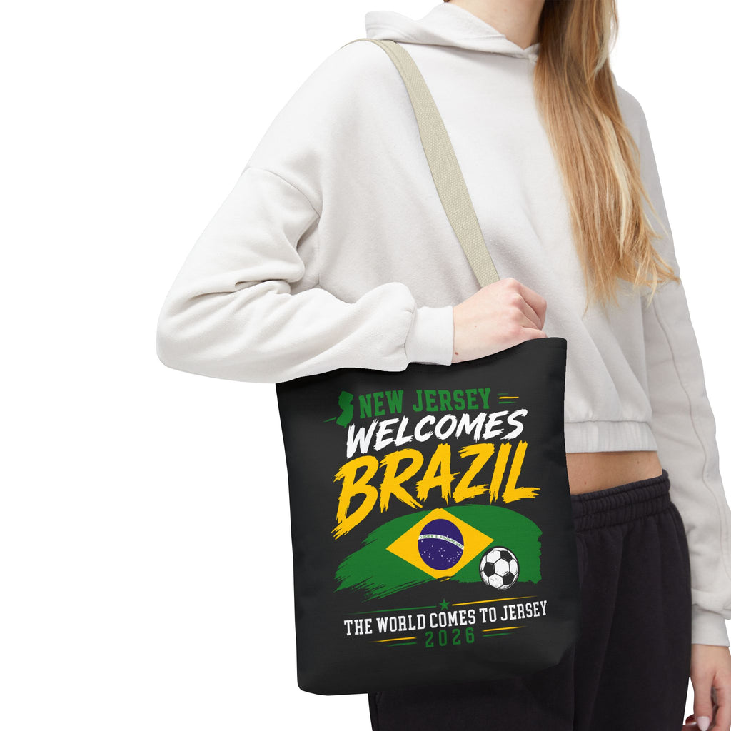 New Jersey Welcomes Brazil Tote Bag — World Cup 2026 Soccer Fan Tote