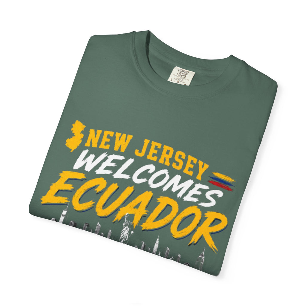 New Jersey Welcomes Ecuador T-shirt | Ecuador Flag Soccer 2026