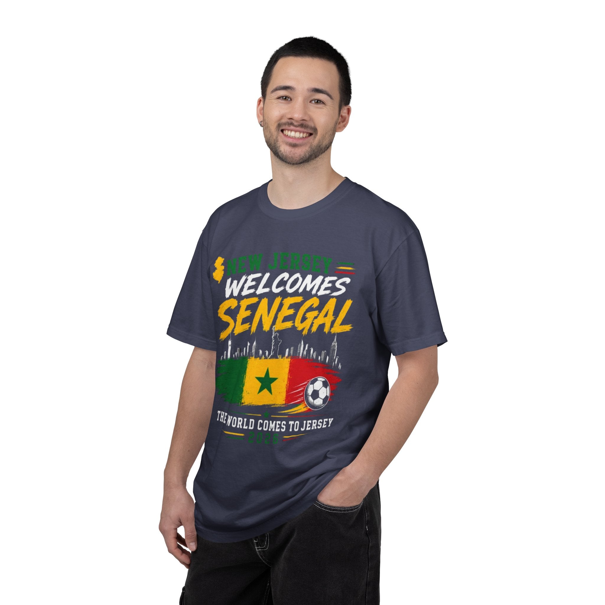 New Jersey Welcomes Senegal T-shirt | Senegal Flag Soccer Jersey Design
