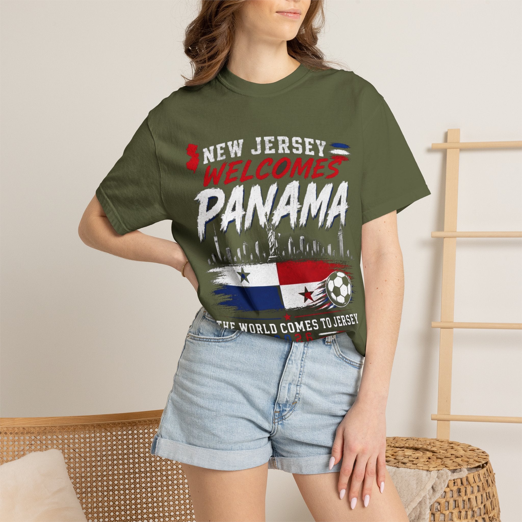 New Jersey Welcomes Panama T-shirt | Panama Flag Soccer Design