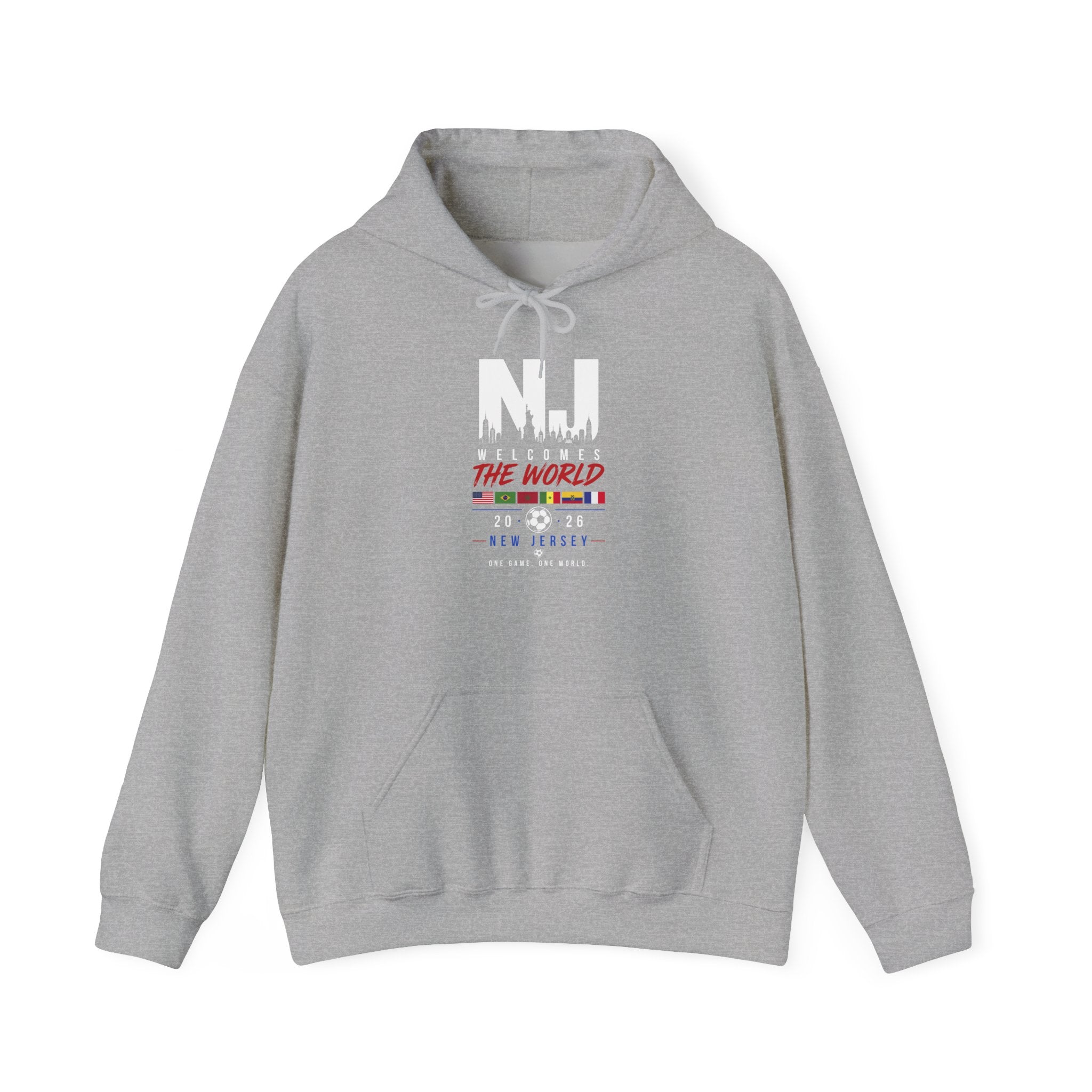 NJ Welcomes The World Hoodie – New Jersey Pride Travel Souvenir Sweatshirt