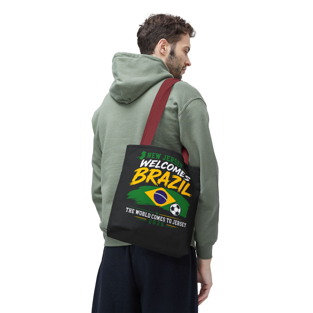 New Jersey Welcomes Brazil Tote Bag — World Cup 2026 Soccer Fan Tote