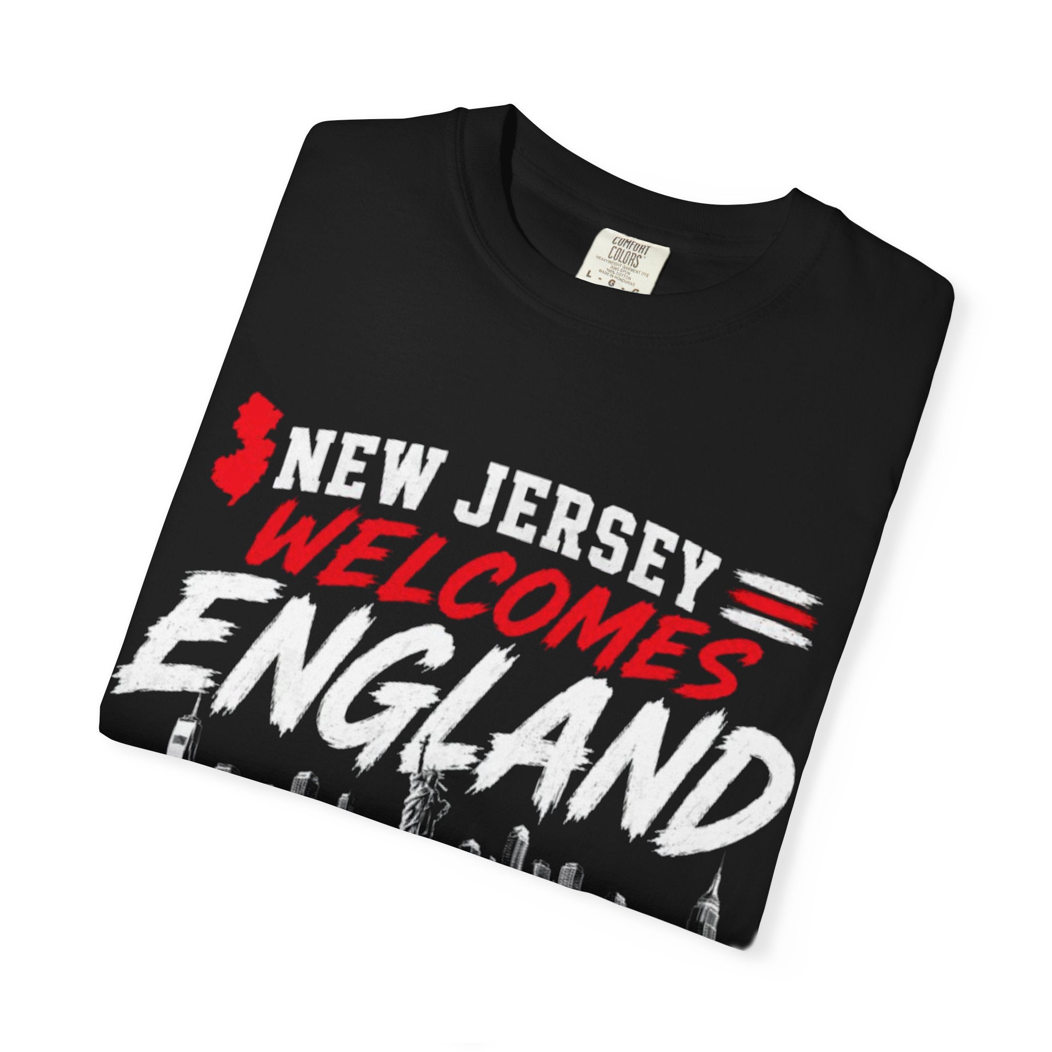 New Jersey Welcomes England T-shirt | St George Flag Soccer Jersey