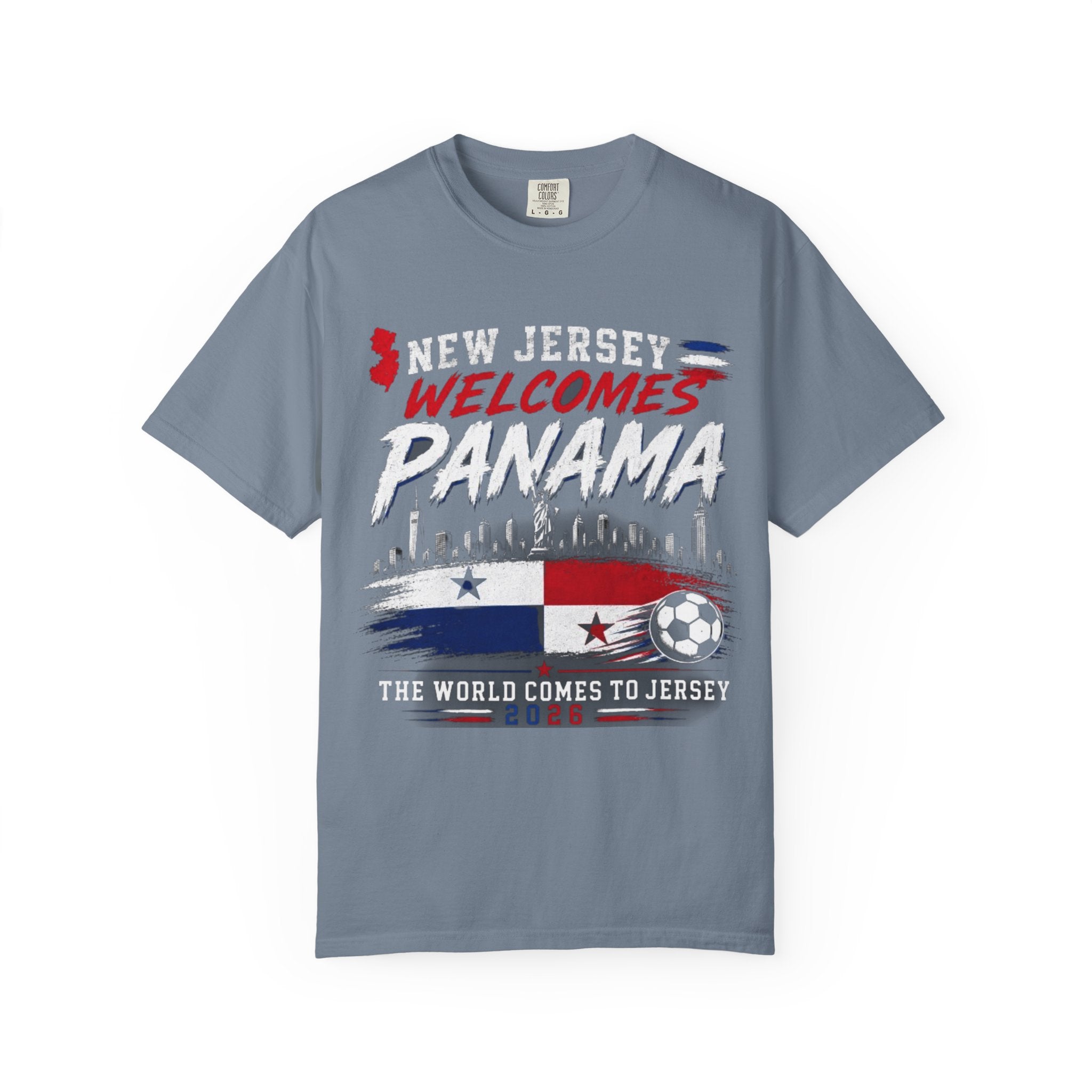 New Jersey Welcomes Panama T-shirt | Panama Flag Soccer Design