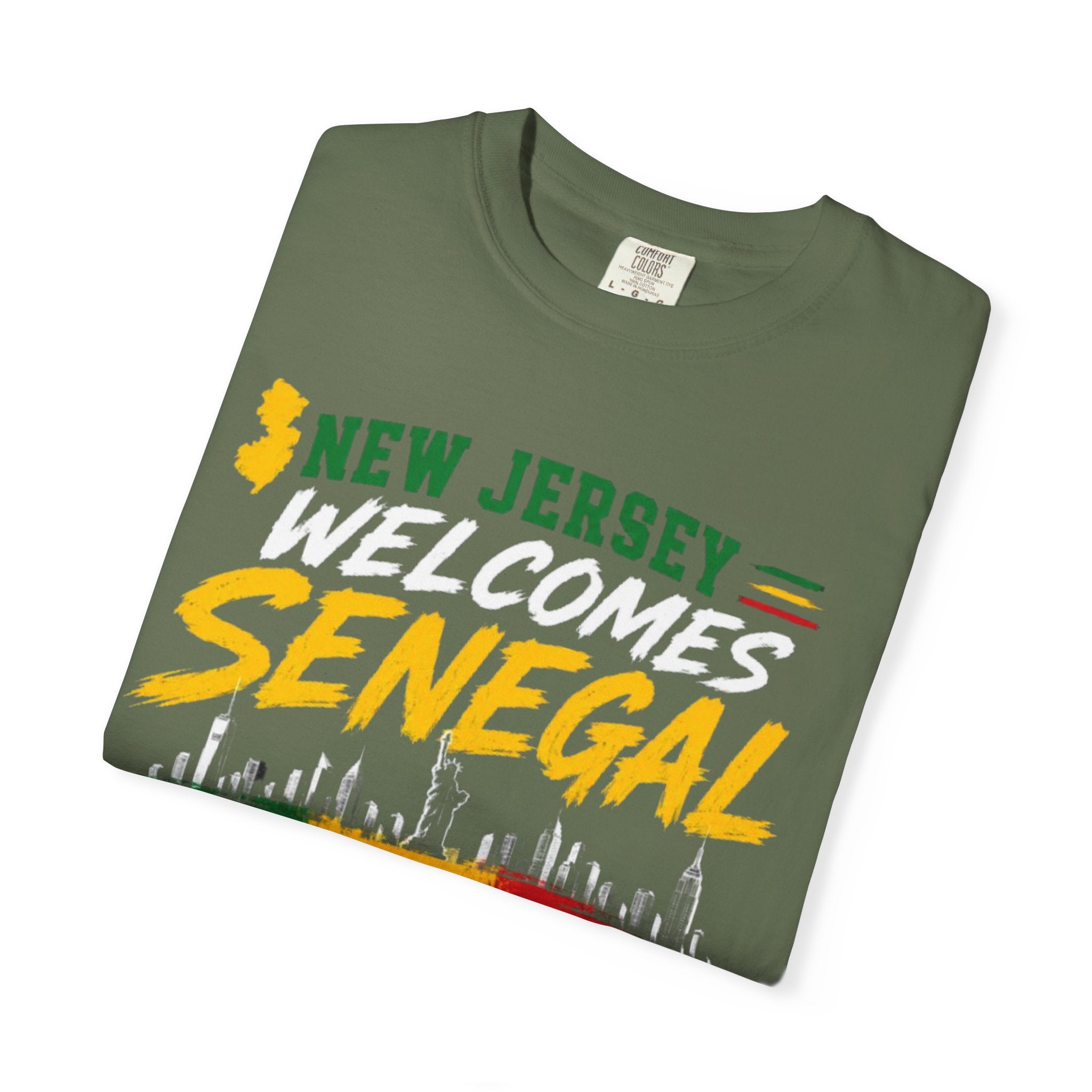 New Jersey Welcomes Senegal T-shirt | Senegal Flag Soccer Jersey Design