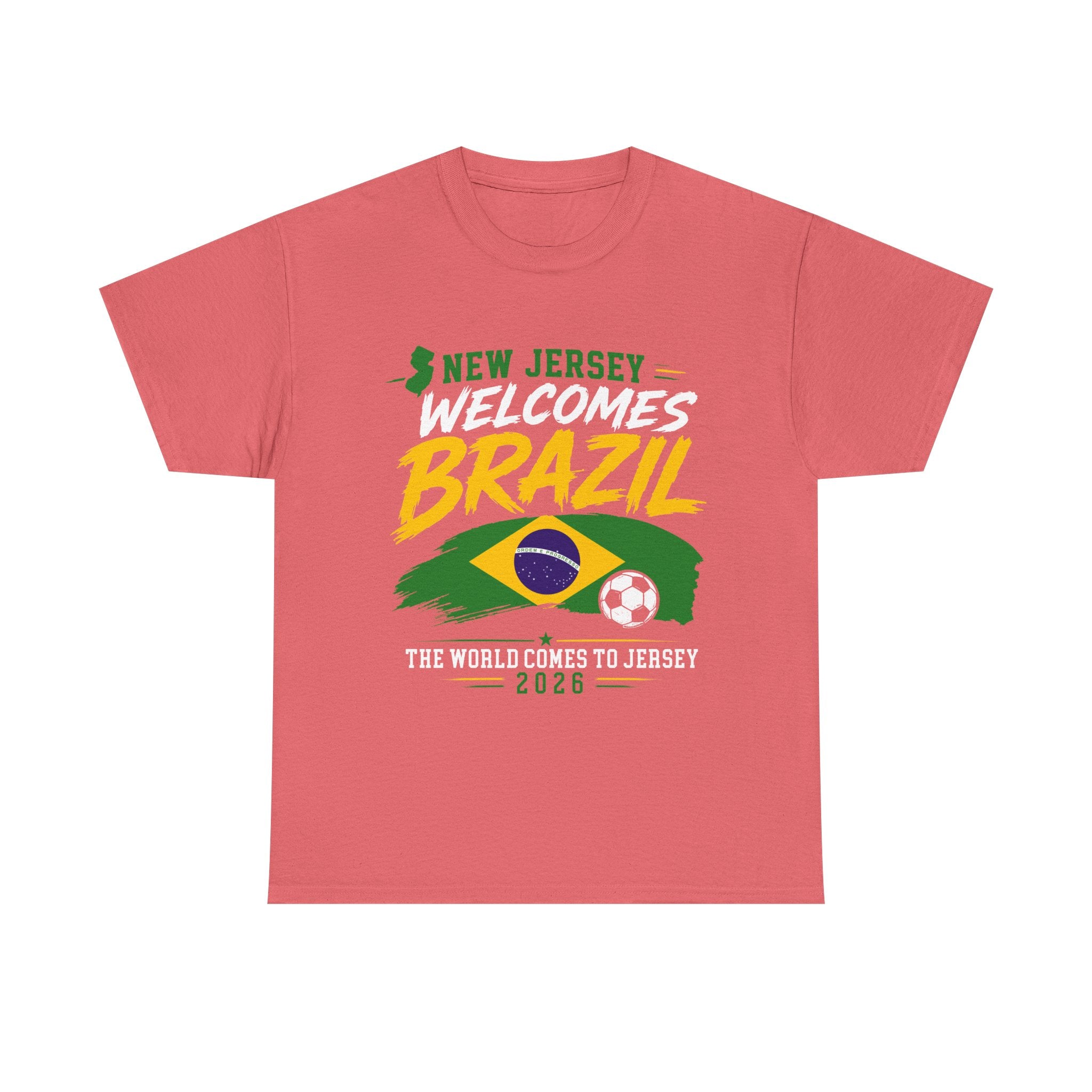 New Jersey Welcomes Brazil T-Shirt | Brazil Flag Soccer Tee