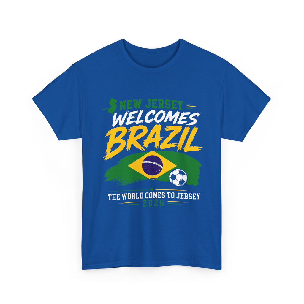 New Jersey Welcomes Brazil T-Shirt | Brazil Flag Soccer Tee