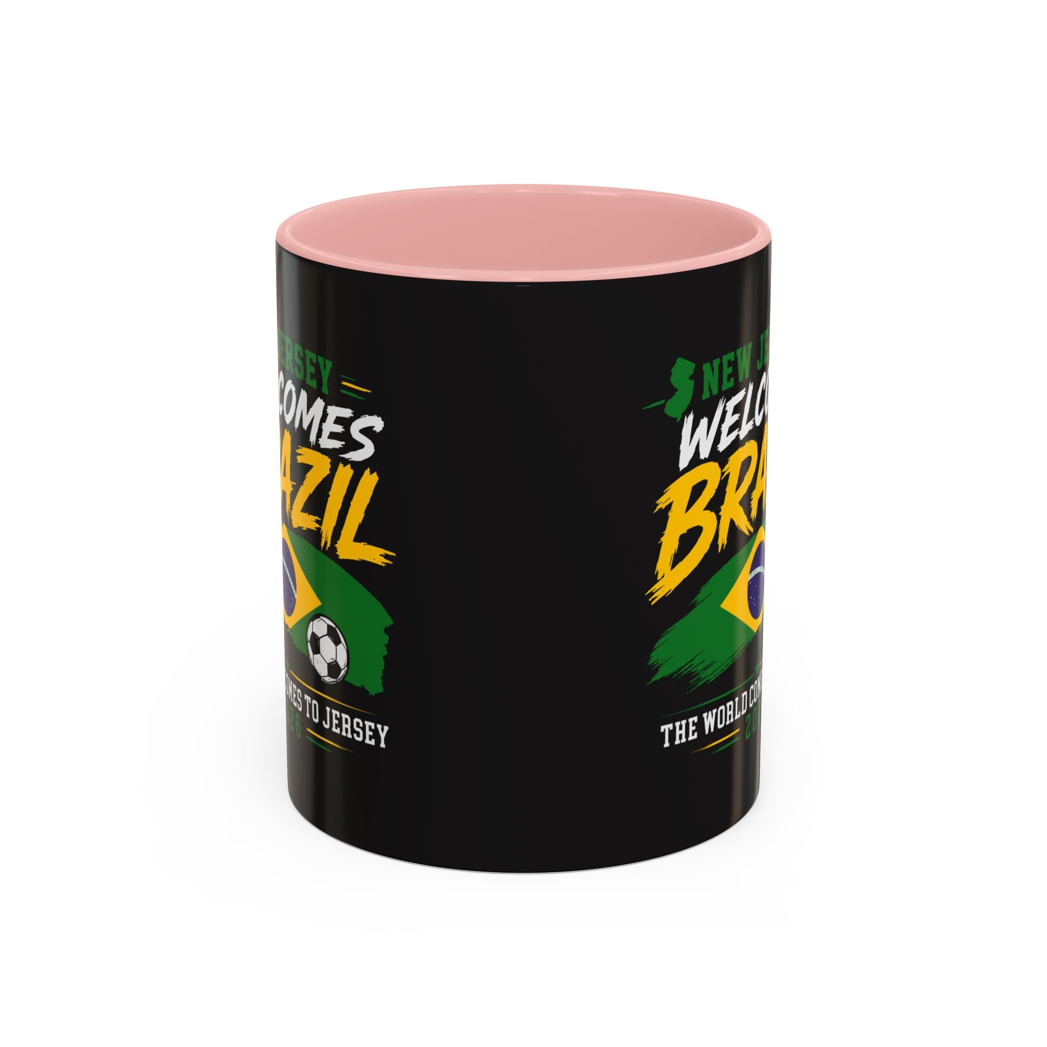 Brazil Soccer Fan Coffee Mug — New Jersey 2026 Accent Mug