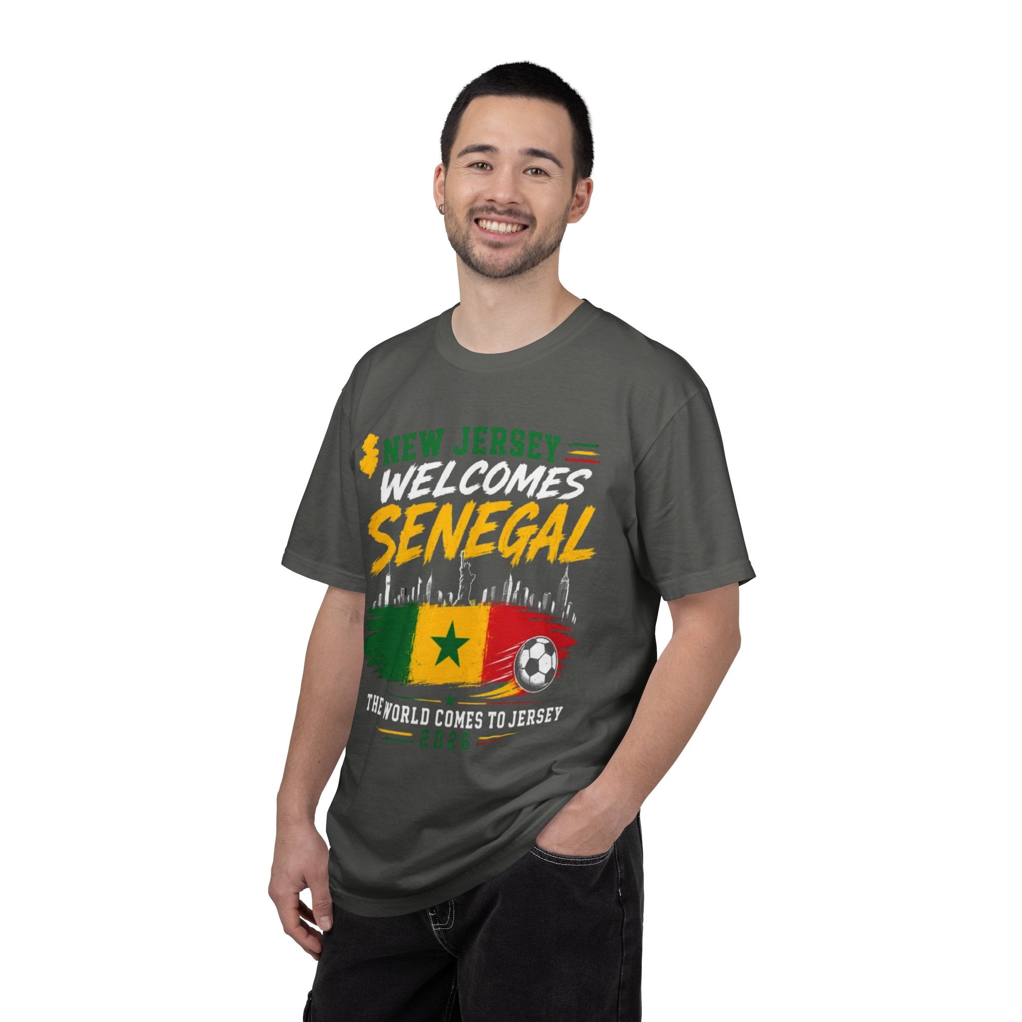 New Jersey Welcomes Senegal T-shirt | Senegal Flag Soccer Jersey Design