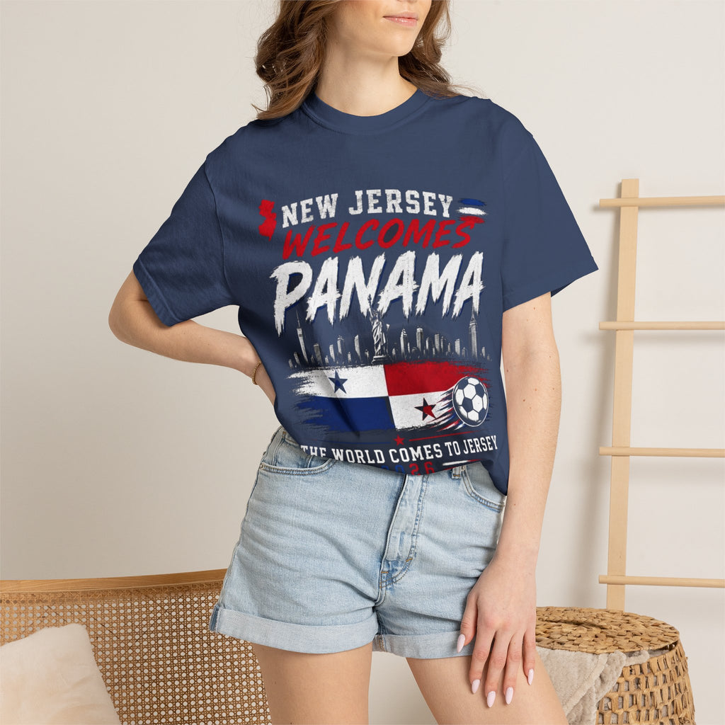 New Jersey Welcomes Panama T-shirt | Panama Flag Soccer Design