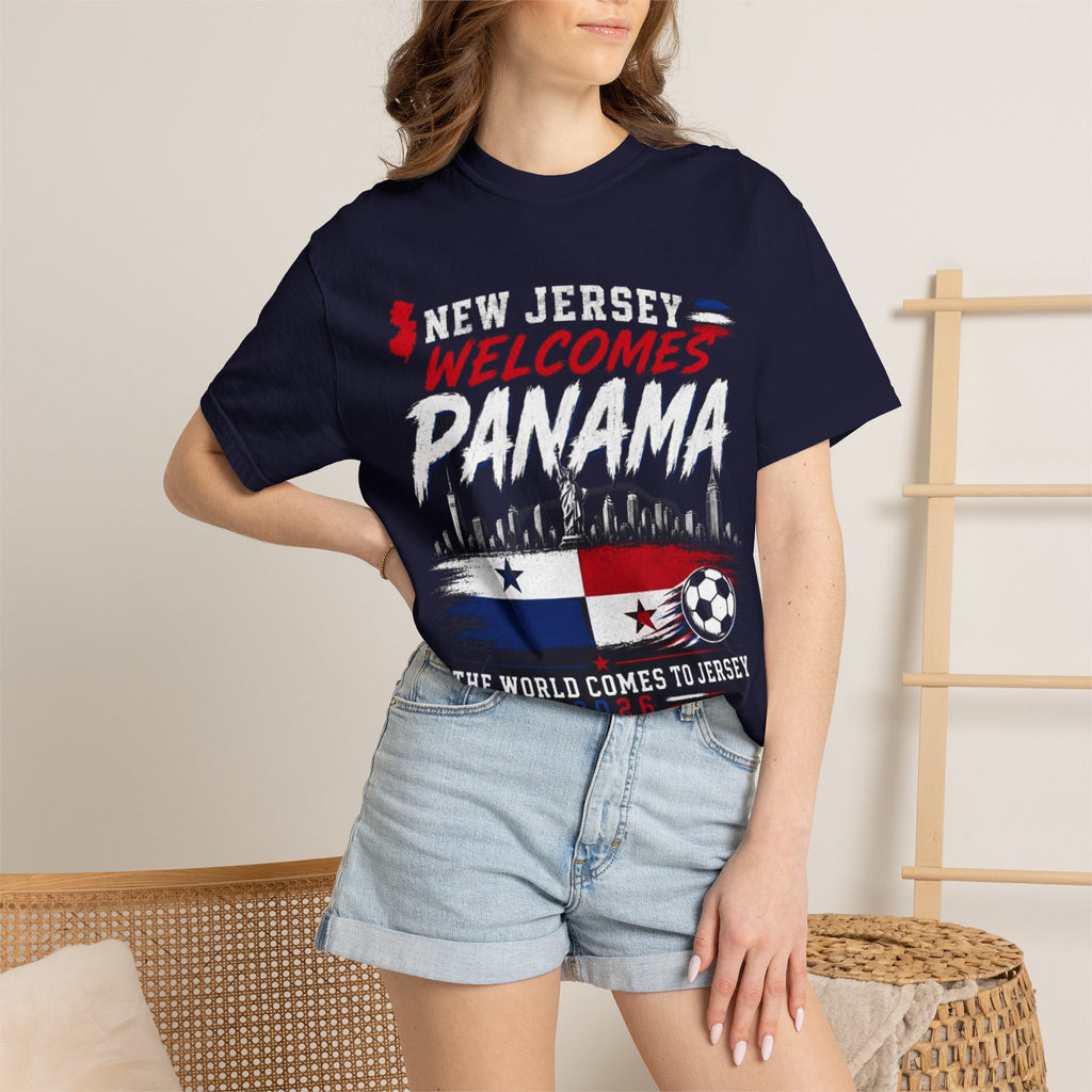 New Jersey Welcomes Panama T-shirt | Panama Flag Soccer Design