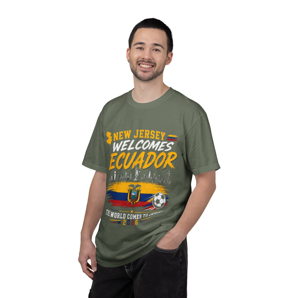 New Jersey Welcomes Ecuador T-shirt | Ecuador Flag Soccer 2026