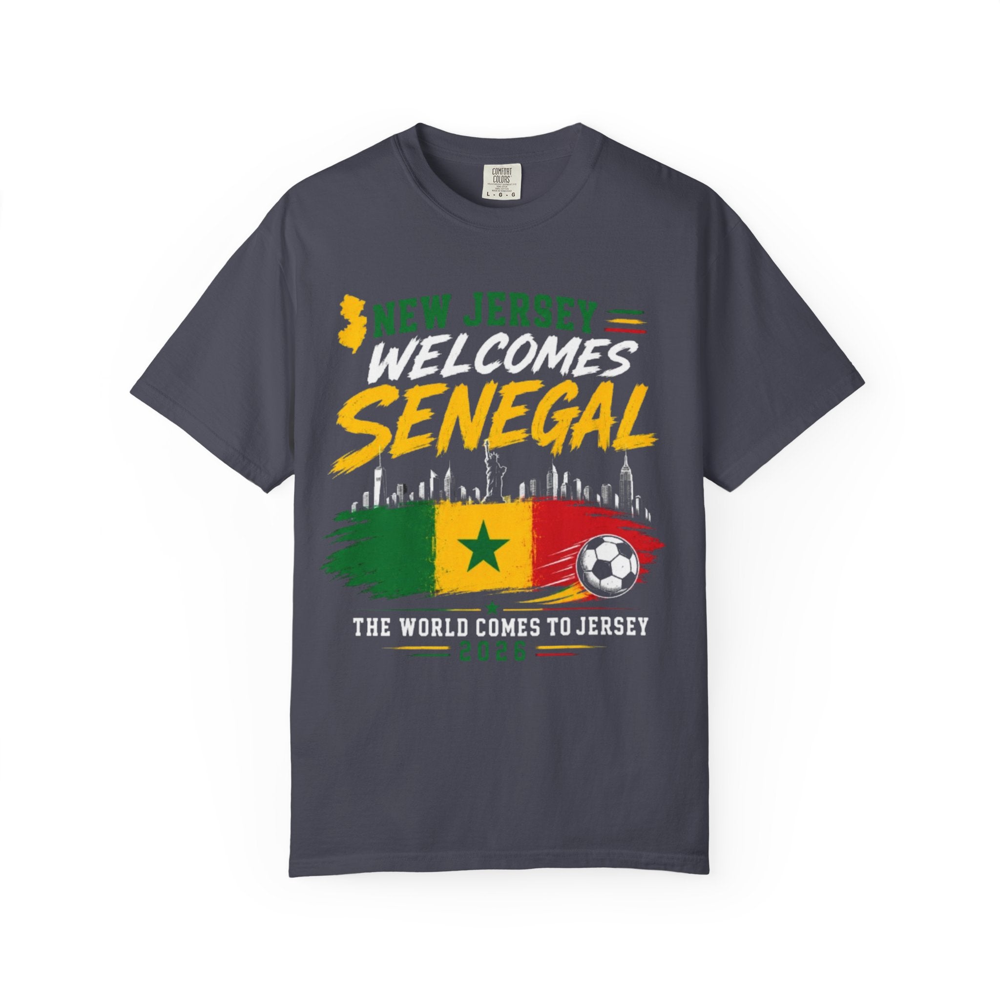 New Jersey Welcomes Senegal T-shirt | Senegal Flag Soccer Jersey Design