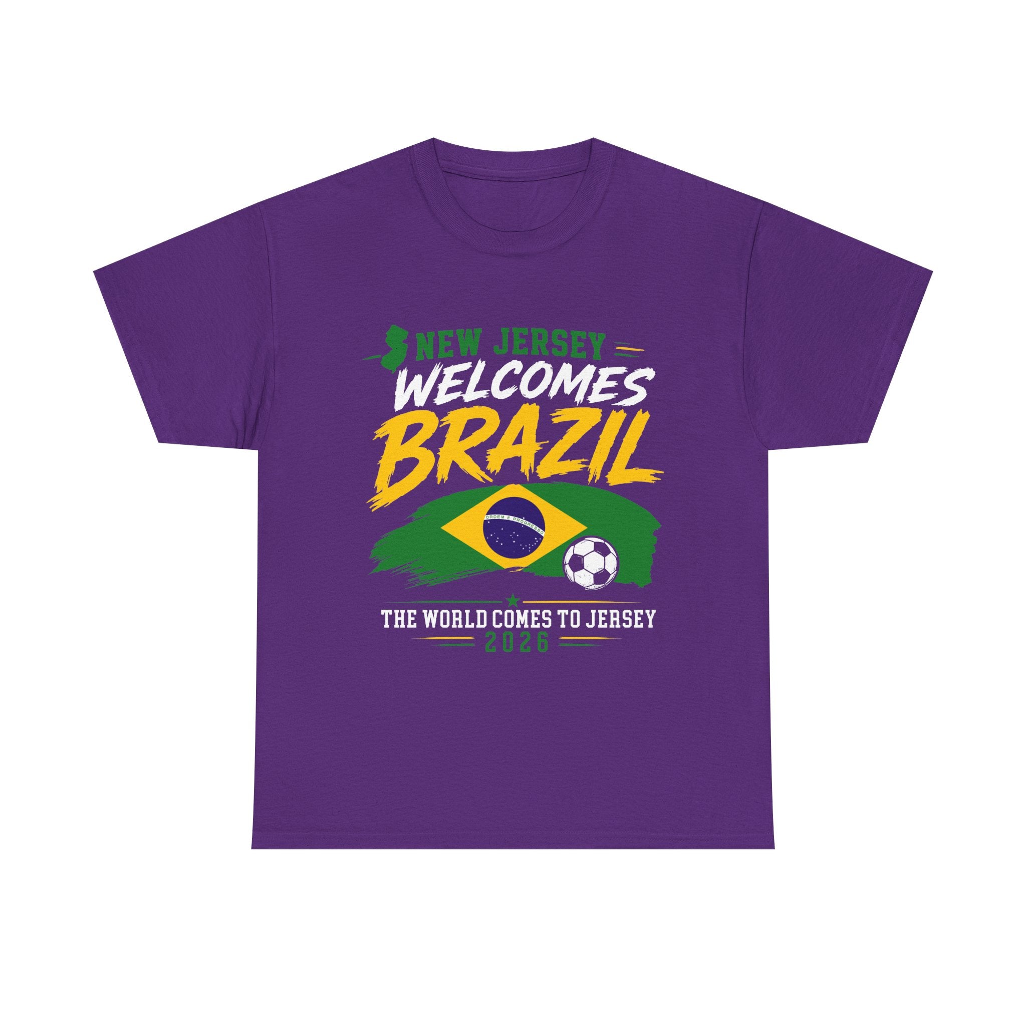 New Jersey Welcomes Brazil T-Shirt | Brazil Flag Soccer Tee