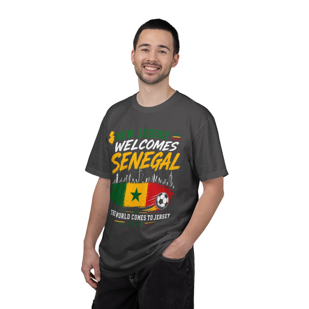 New Jersey Welcomes Senegal T-shirt | Senegal Flag Soccer Jersey Design