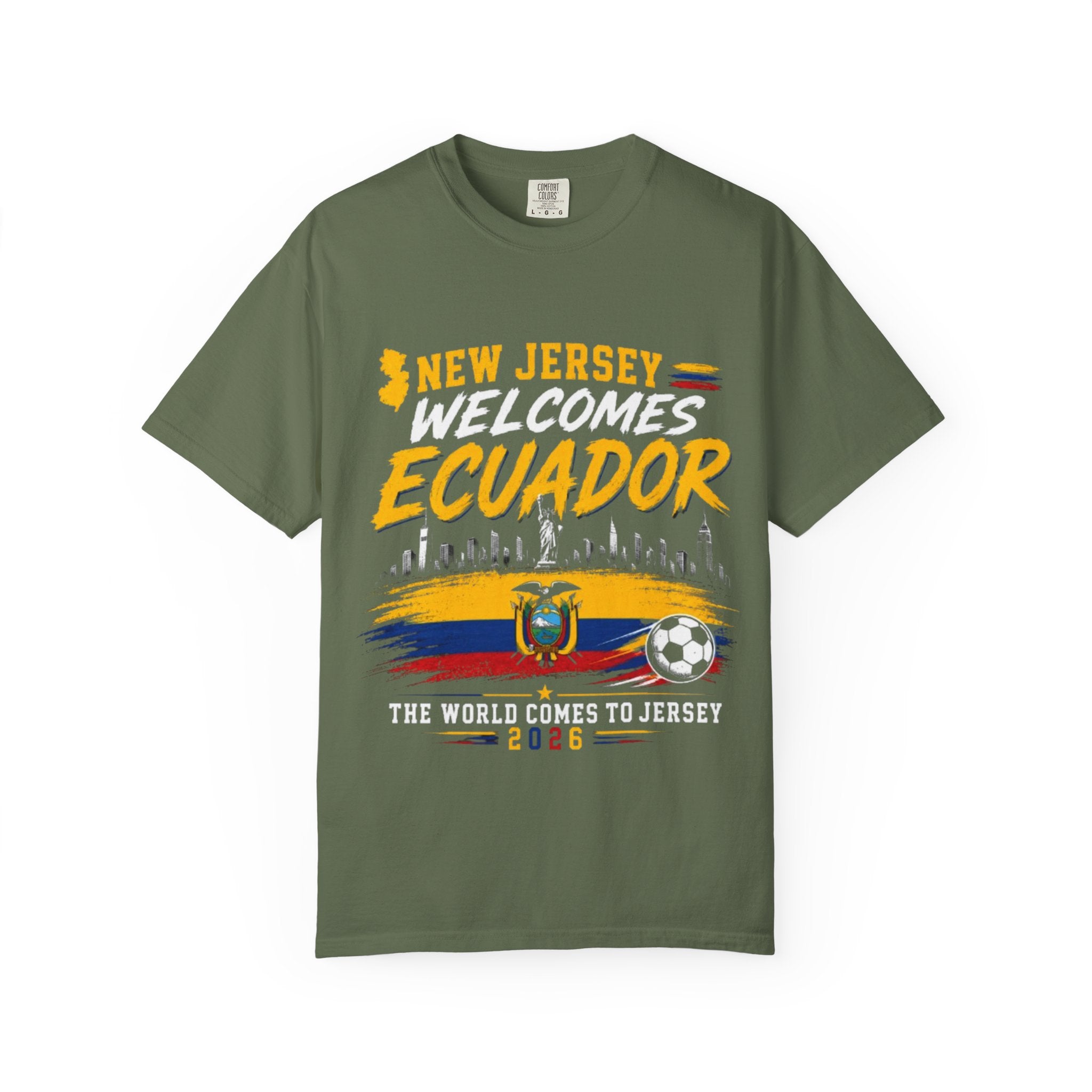 New Jersey Welcomes Ecuador T-shirt | Ecuador Flag Soccer 2026