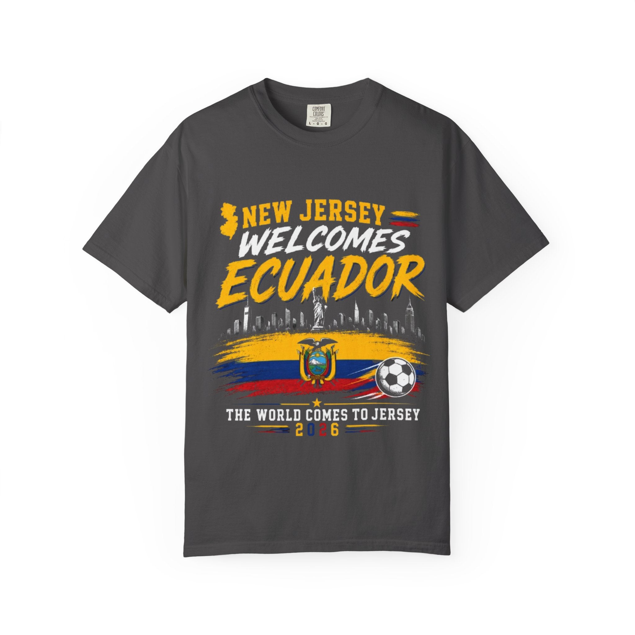 New Jersey Welcomes Ecuador T-shirt | Ecuador Flag Soccer 2026