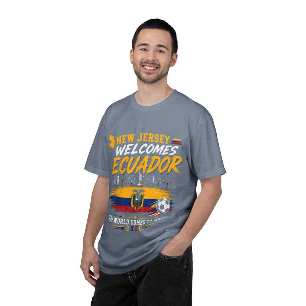 New Jersey Welcomes Ecuador T-shirt | Ecuador Flag Soccer 2026