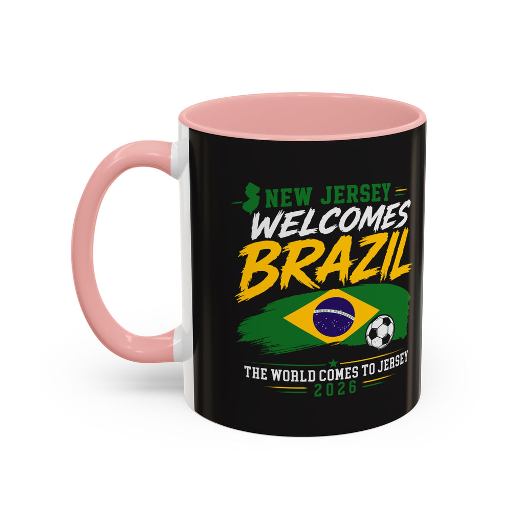 Brazil Soccer Fan Coffee Mug — New Jersey 2026 Accent Mug