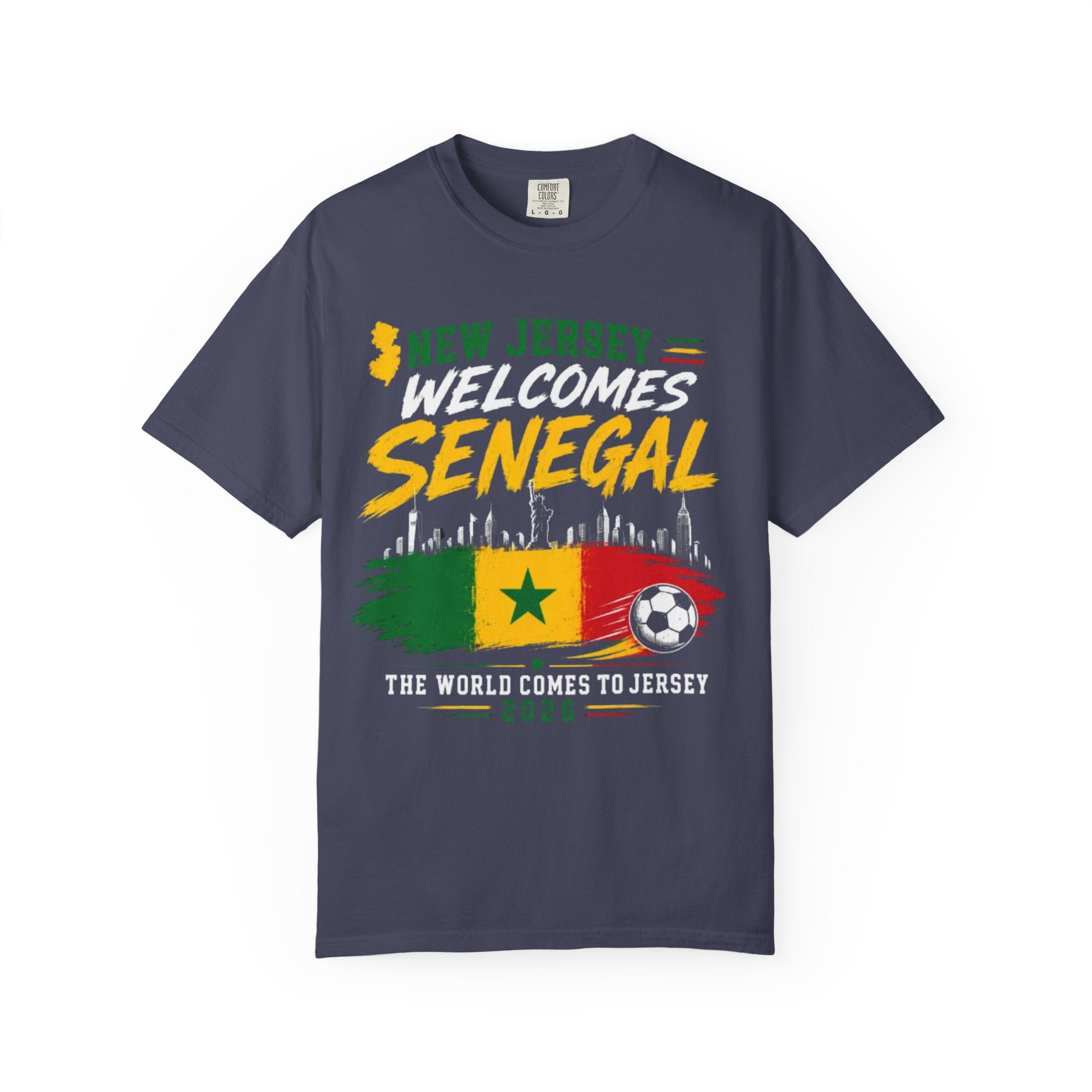New Jersey Welcomes Senegal T-shirt | Senegal Flag Soccer Jersey Design