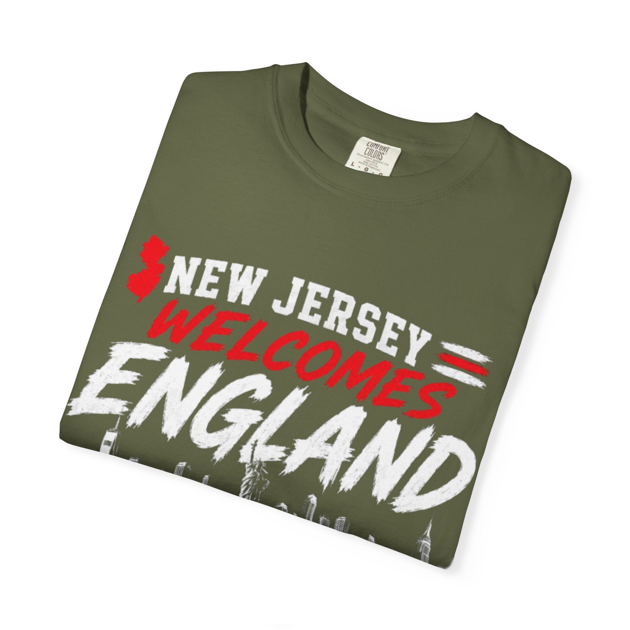 New Jersey Welcomes England T-shirt | St George Flag Soccer Jersey