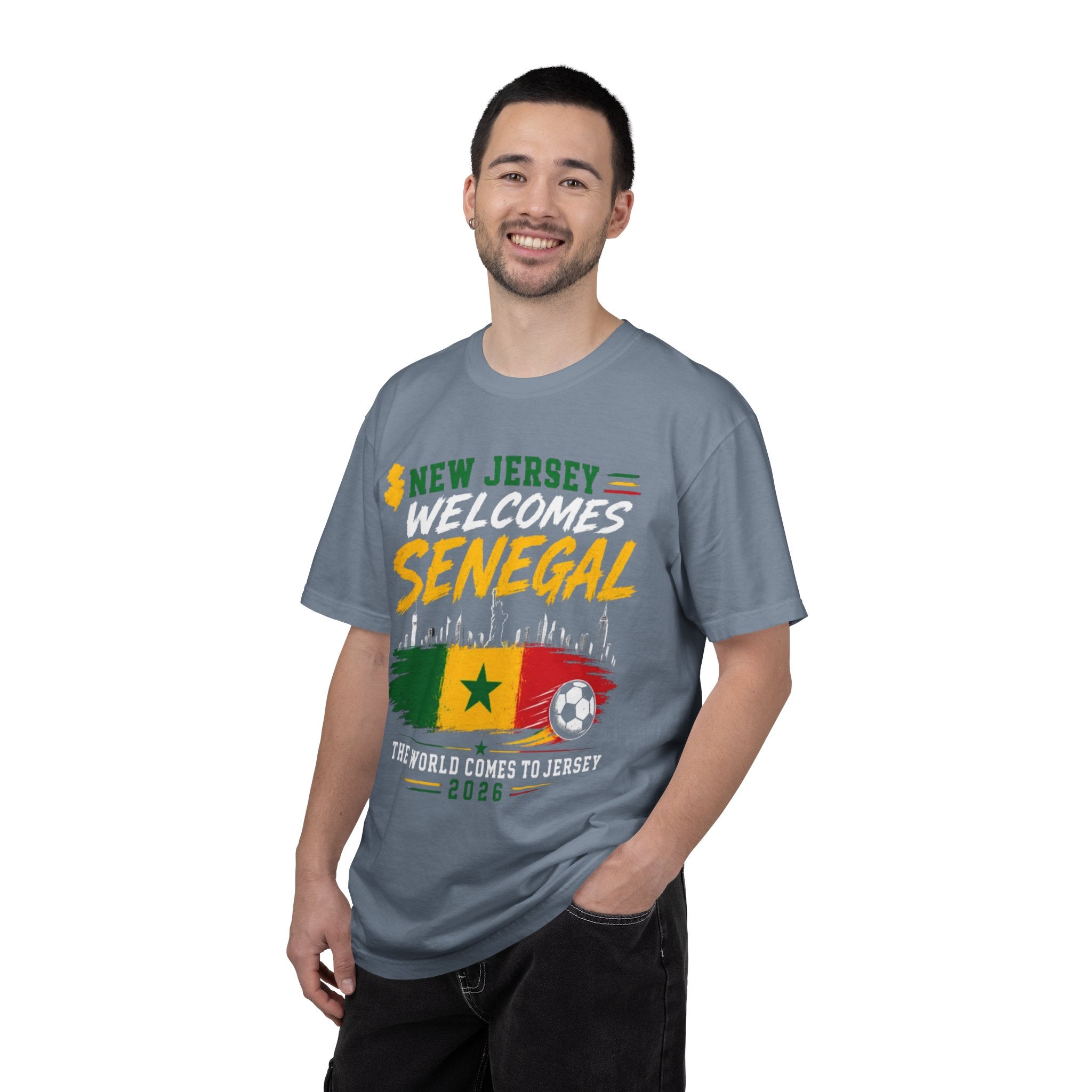 New Jersey Welcomes Senegal T-shirt | Senegal Flag Soccer Jersey Design
