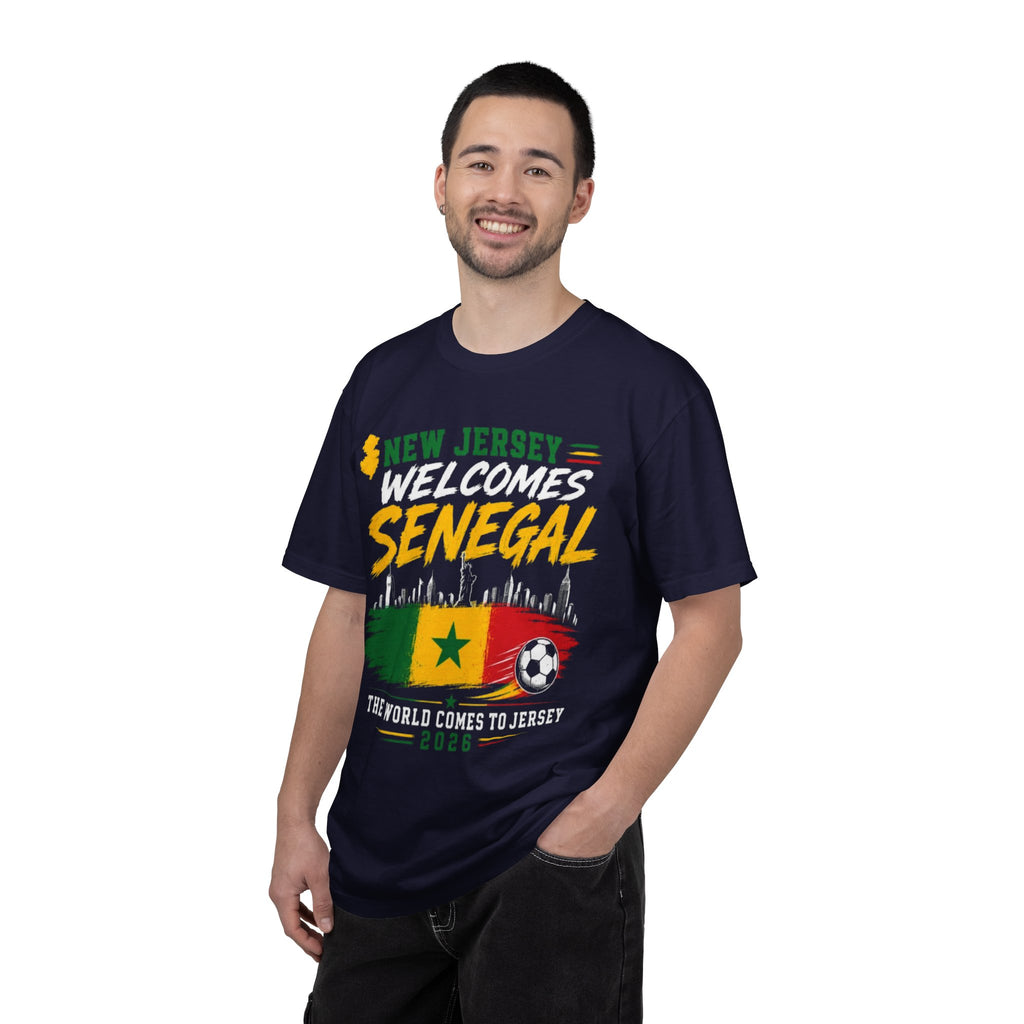 New Jersey Welcomes Senegal T-shirt | Senegal Flag Soccer Jersey Design
