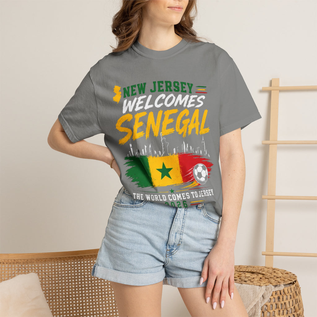 New Jersey Welcomes Senegal T-shirt | Senegal Flag Soccer Jersey Design