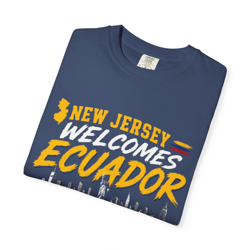 New Jersey Welcomes Ecuador T-shirt | Ecuador Flag Soccer 2026