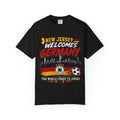 New Jersey Welcomes Germany T-Shirt | Soccer Flag Skyline Design