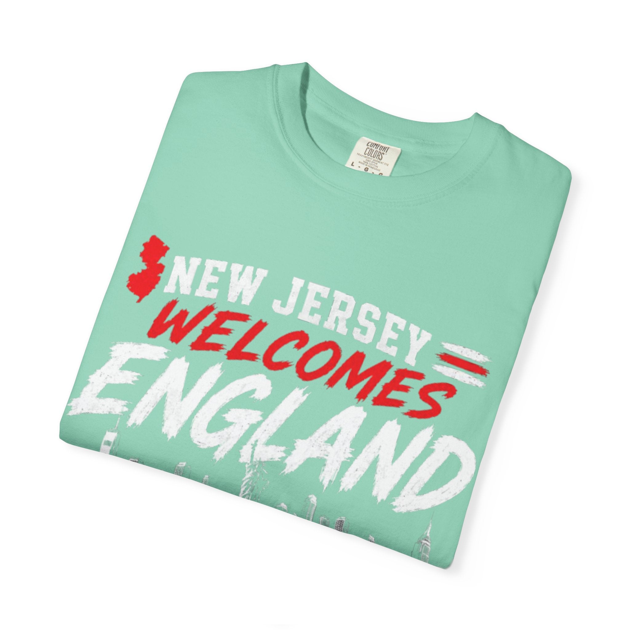New Jersey Welcomes England T-shirt | St George Flag Soccer Jersey