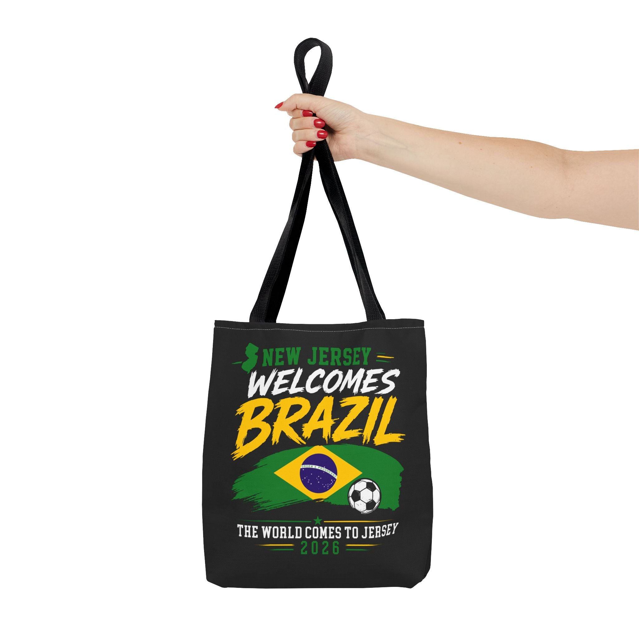 New Jersey Welcomes Brazil Tote Bag — World Cup 2026 Soccer Fan Tote