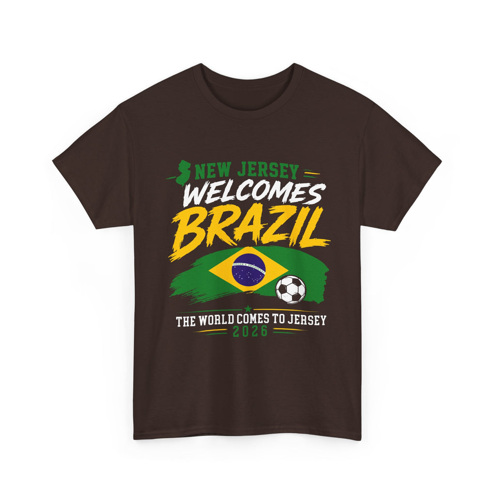 New Jersey Welcomes Brazil T-Shirt | Brazil Flag Soccer Tee