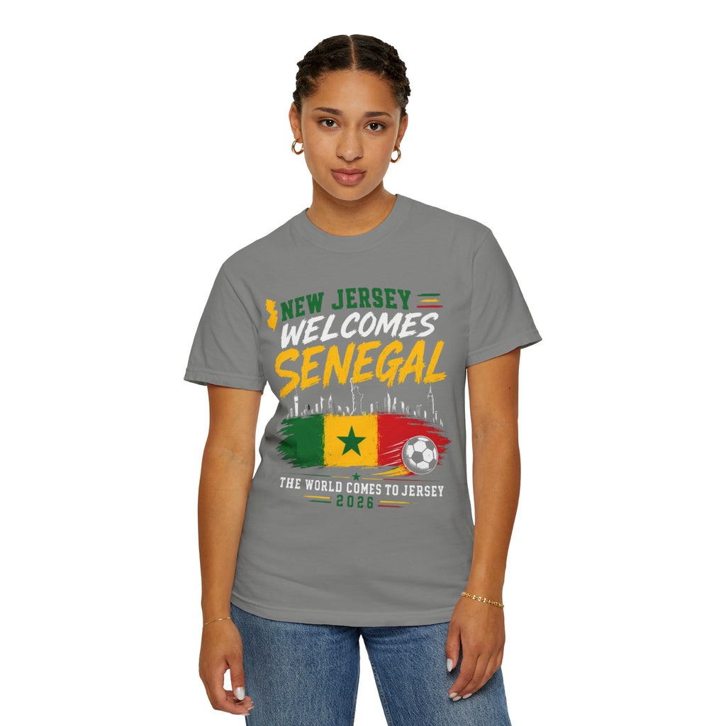 New Jersey Welcomes Senegal T-shirt | Senegal Flag Soccer Jersey Design
