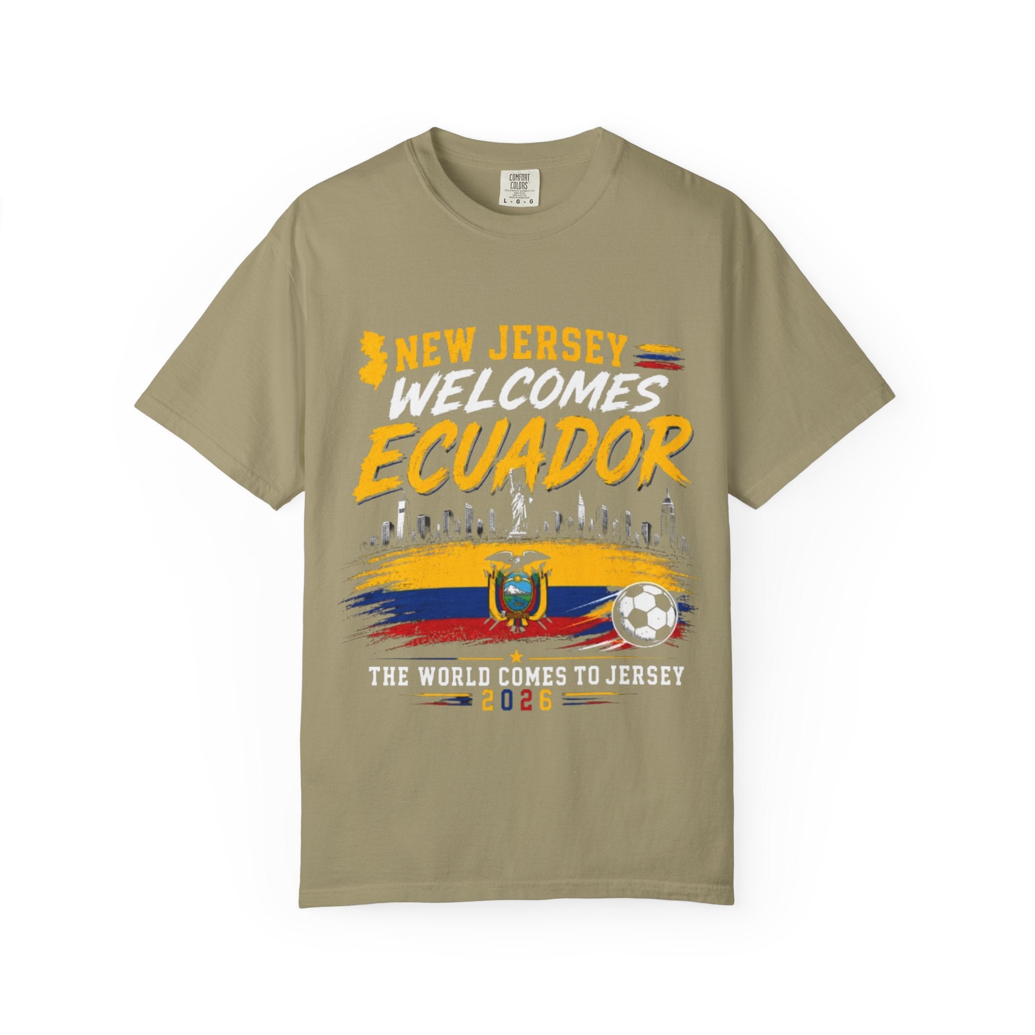 New Jersey Welcomes Ecuador T-shirt | Ecuador Flag Soccer 2026