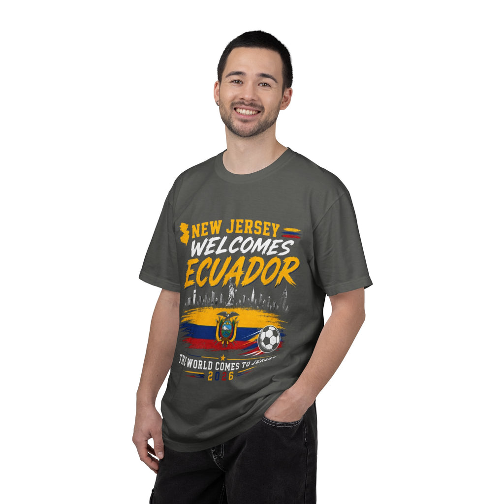 New Jersey Welcomes Ecuador T-shirt | Ecuador Flag Soccer 2026
