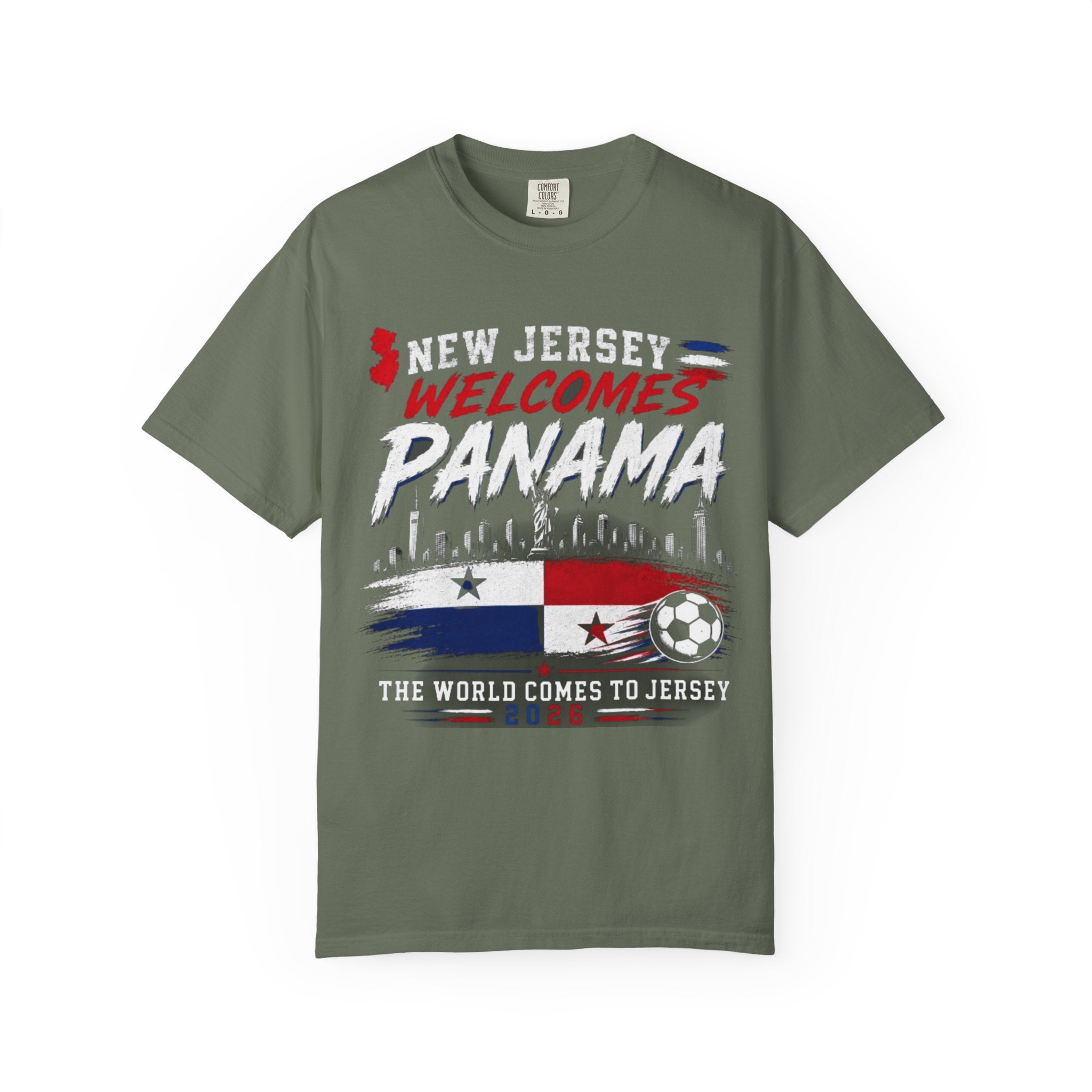 New Jersey Welcomes Panama T-shirt | Panama Flag Soccer Design