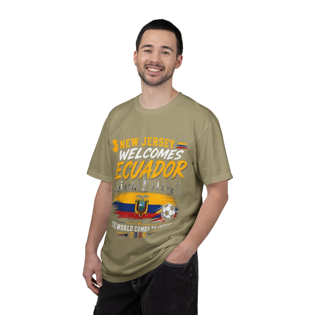 New Jersey Welcomes Ecuador T-shirt | Ecuador Flag Soccer 2026