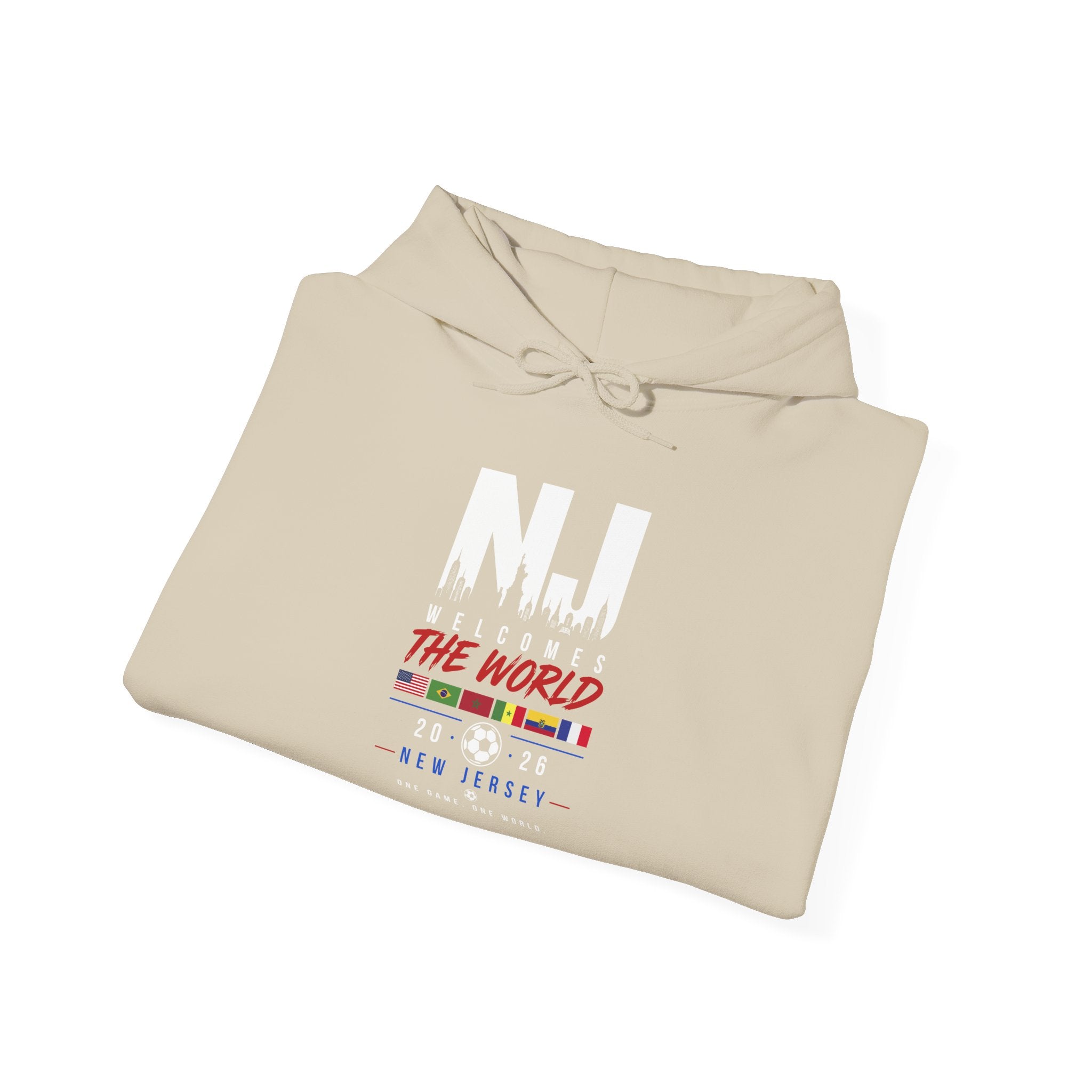 NJ Welcomes The World Hoodie – New Jersey Pride Travel Souvenir Sweatshirt