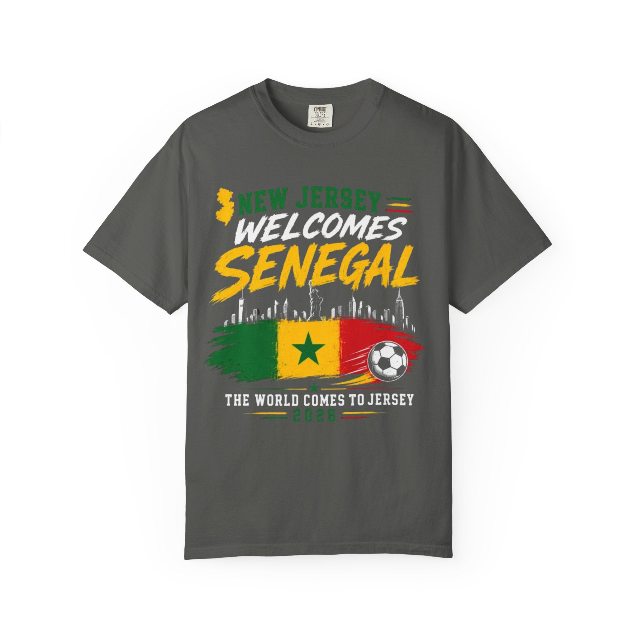 New Jersey Welcomes Senegal T-shirt | Senegal Flag Soccer Jersey Design