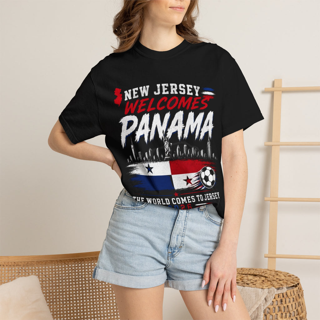 New Jersey Welcomes Panama T-shirt | Panama Flag Soccer Design