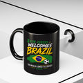 Brazil Soccer Fan Coffee Mug — New Jersey 2026 Accent Mug