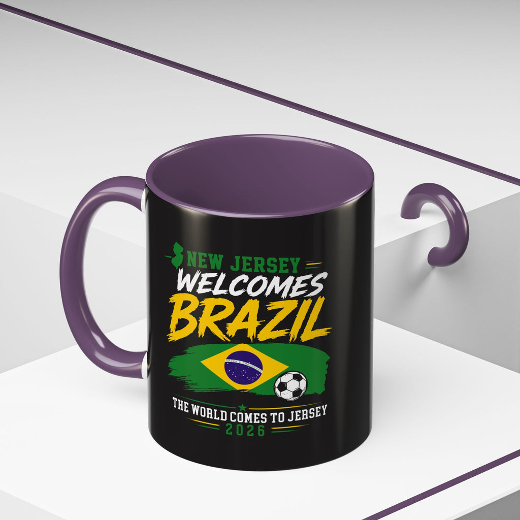 Brazil Soccer Fan Coffee Mug — New Jersey 2026 Accent Mug